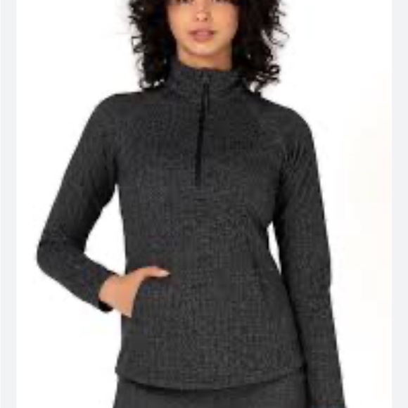 Kyodan Women’s 1/4 zip Alpine Double Brushed Jacquard Sweater-Kangaroo Pocket. - Picture 1 of 8